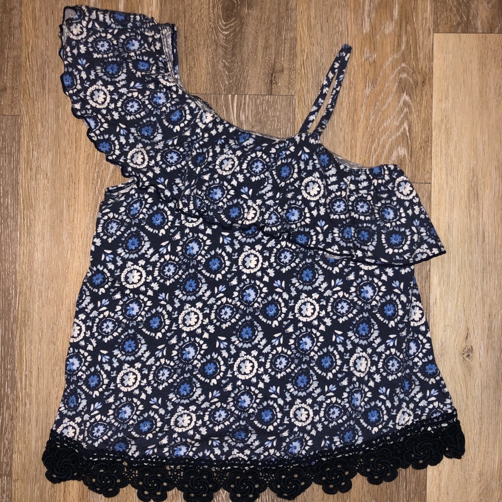 Junior Blue Cold Shoulder Top (SIZE GIRLS 12)